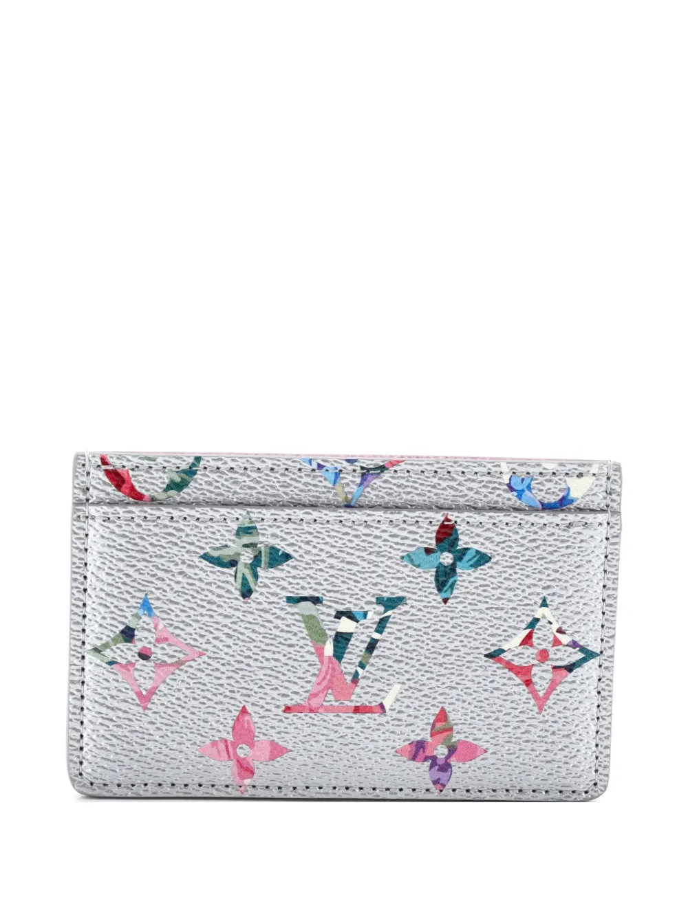 Louis Vuitton Pre-Owned Limited Edition Garden Monogram Canvas-Kartenetui - Silber