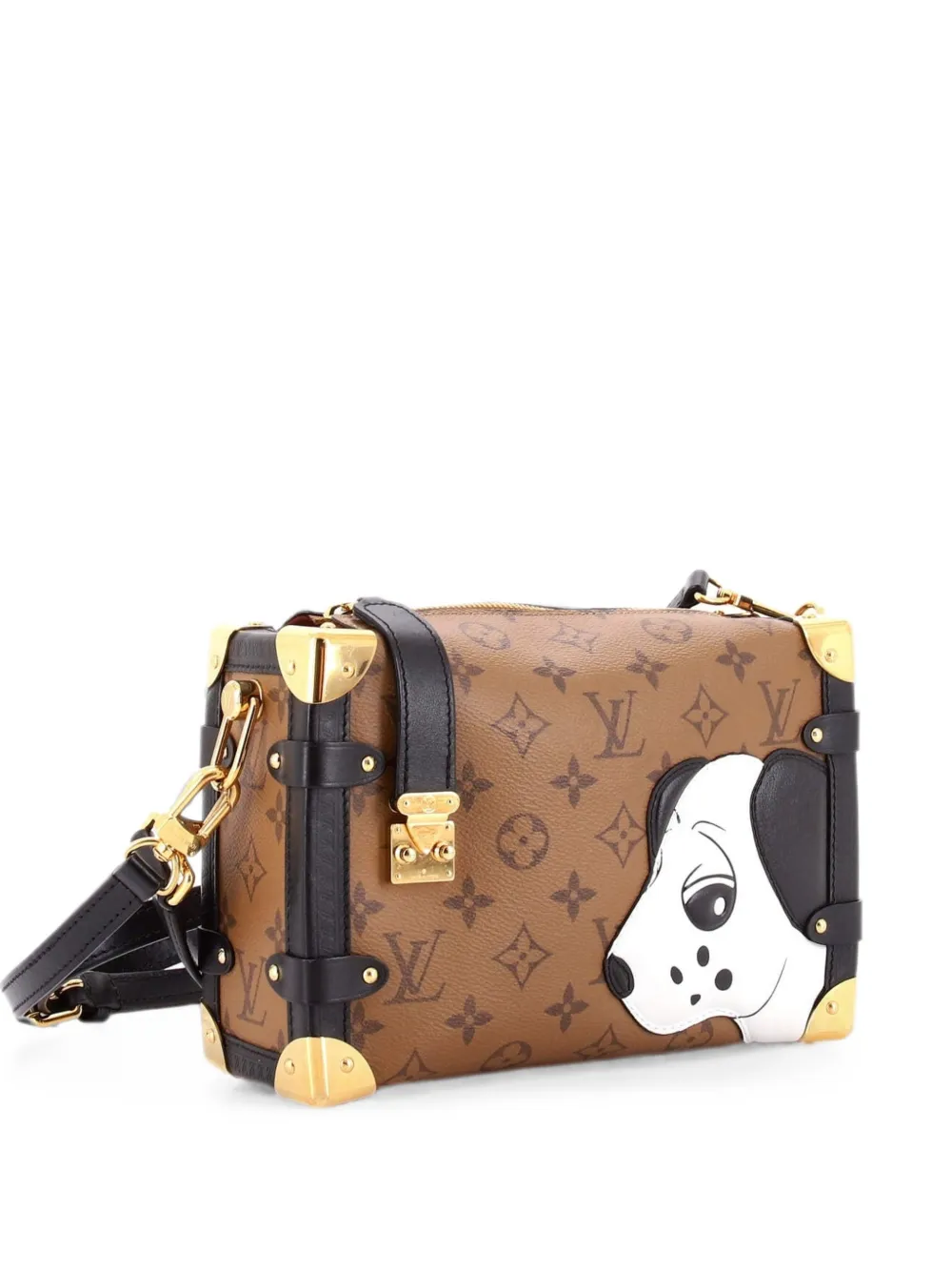 Louis Vuitton Pre-Owned Side Trunk Limited Edition Sun Yitian Reverse Monogram Canvas MM Schultertasche - Braun