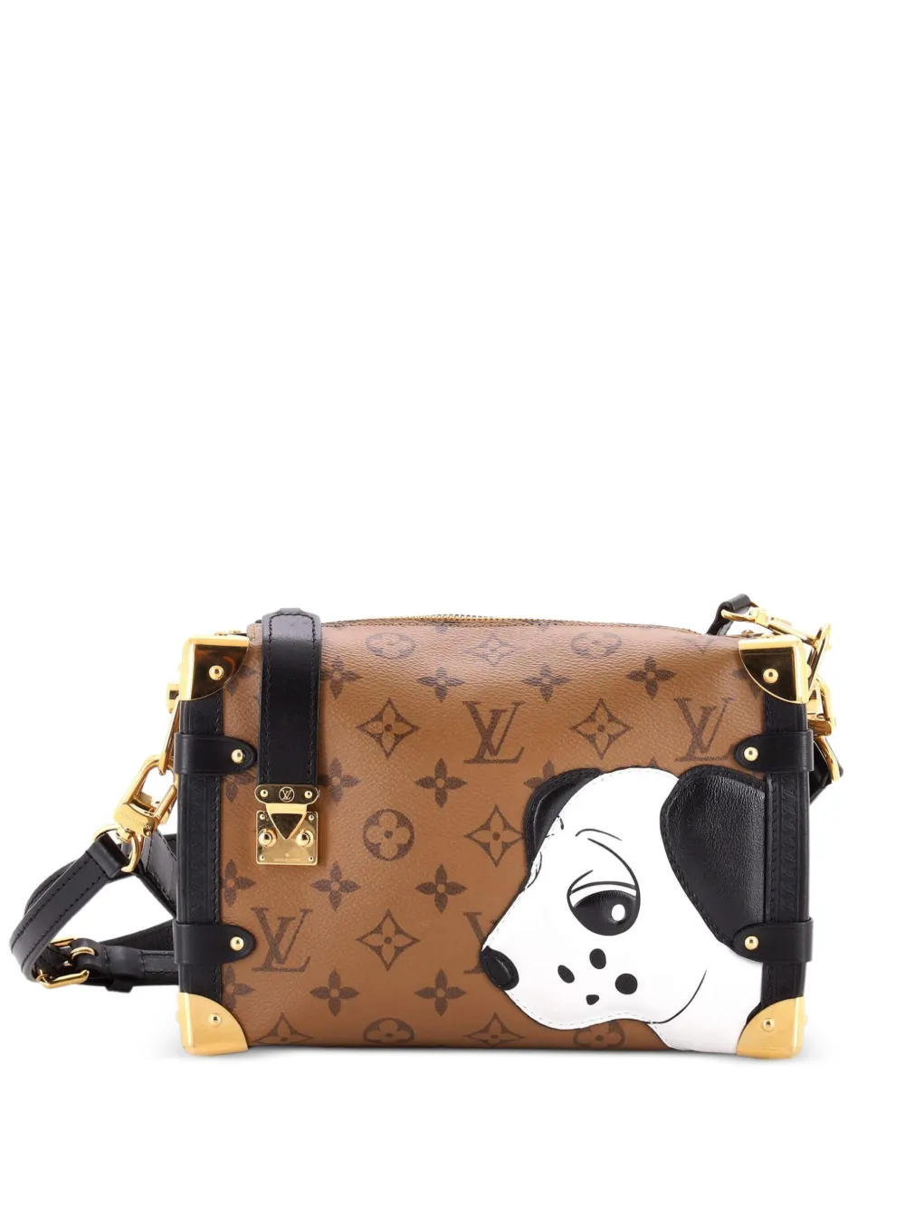 Louis Vuitton Pre-Owned Side Trunk Limited Edition Sun Yitian Reverse Monogram Canvas MM Schultertasche - Braun