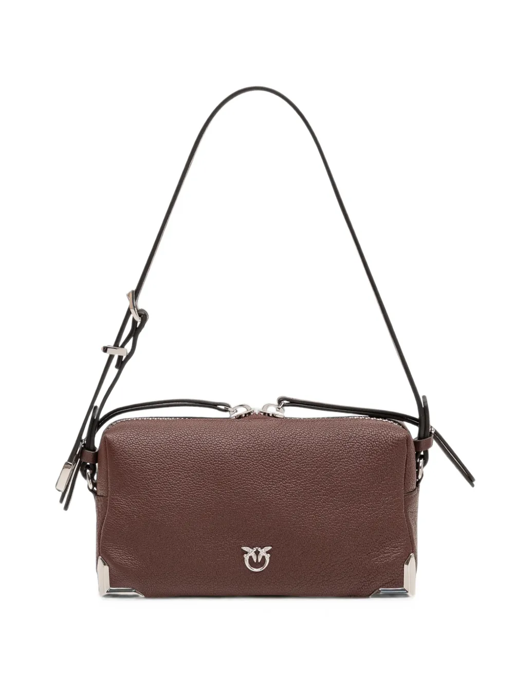 Pinko Small Triptych Metal-corner Corss-body Bag In Red