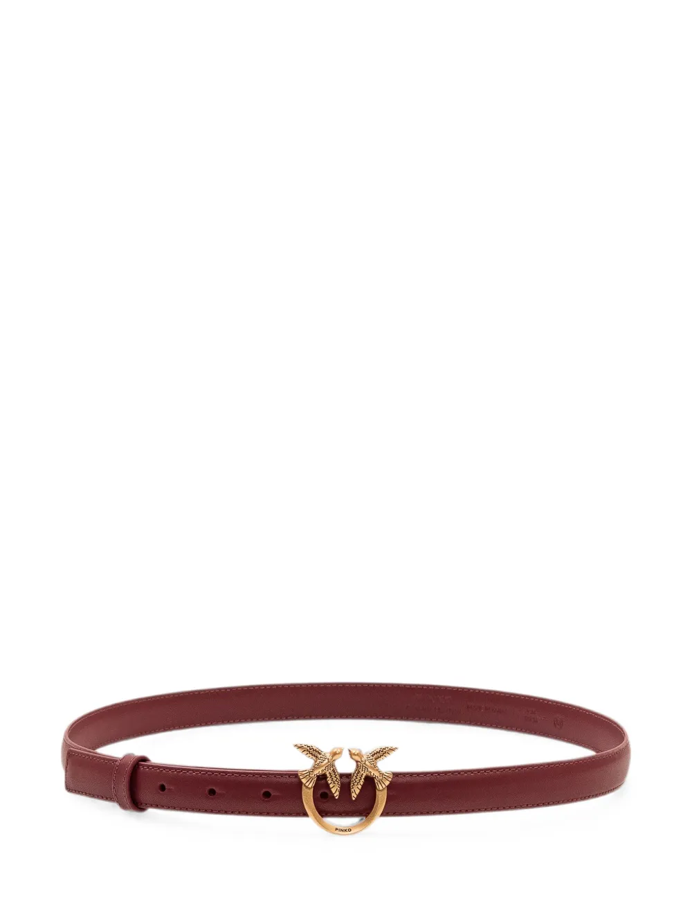 PINKO Love Birds leren riem Rood