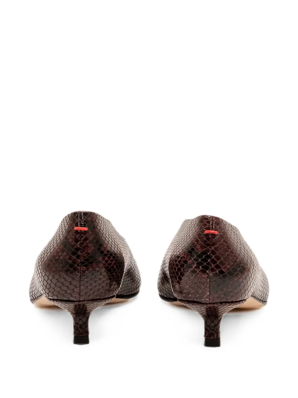 Aeyde Clara snake-print pumps Rood