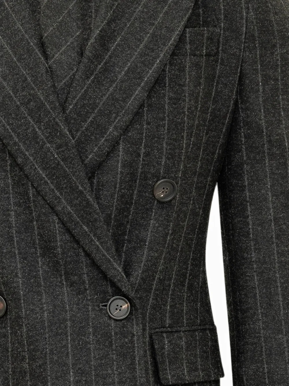 Brunello Cucinelli Jack met krijtstreep en dubbele rij knopen Grijs