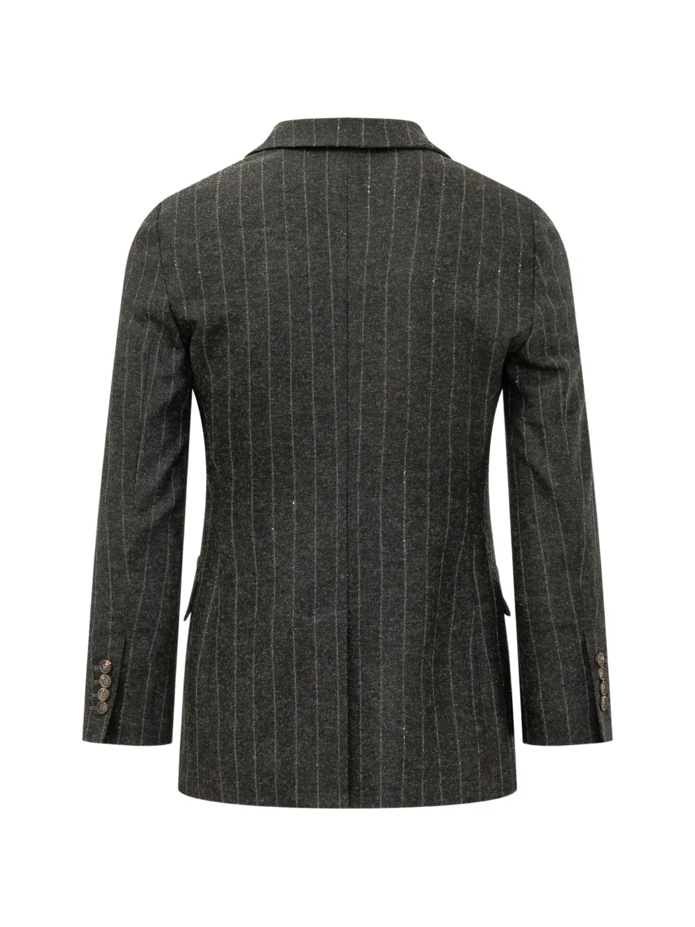 Brunello Cucinelli Jack met krijtstreep en dubbele rij knopen Grijs