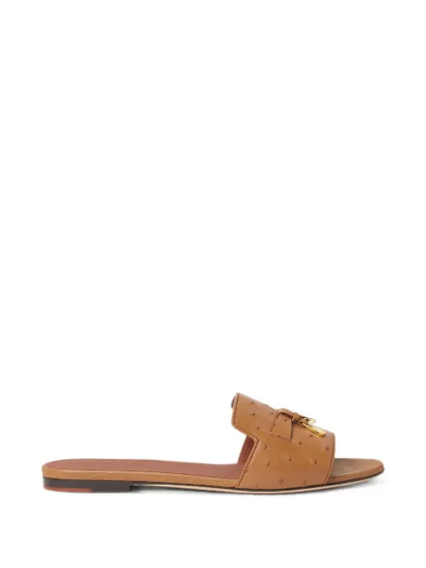 Loro Piana Summer Charms ostrich-leather sandals