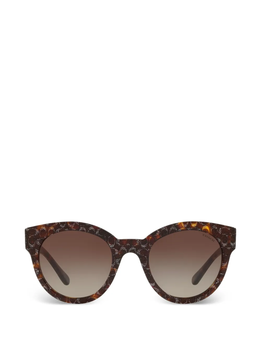 Coach glitter-effect tortoiseshell sunglasses - Braun