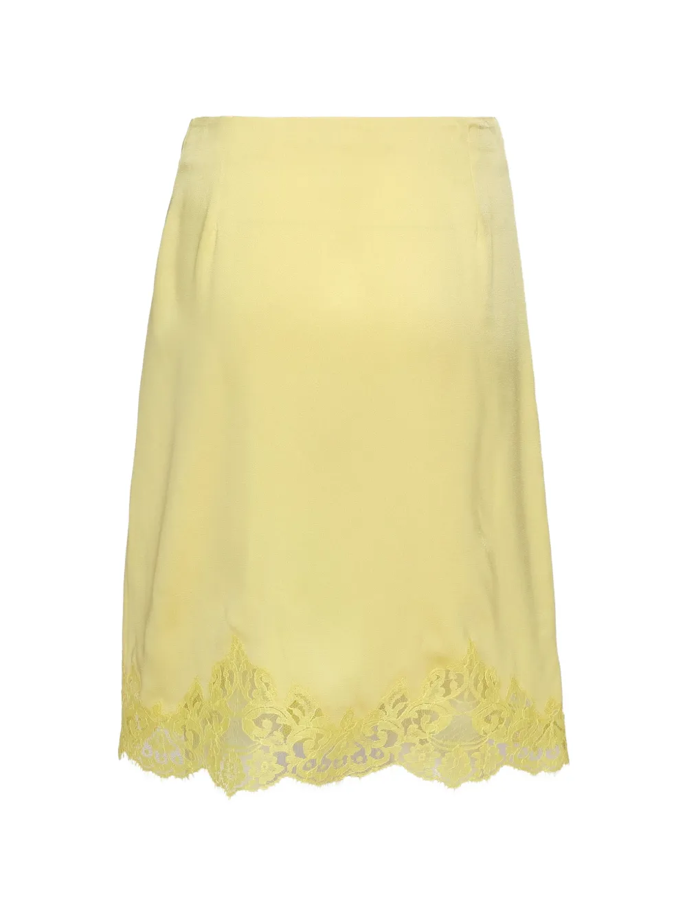 Stella McCartney Iconic gedrapeerde midi-rok met kant Geel