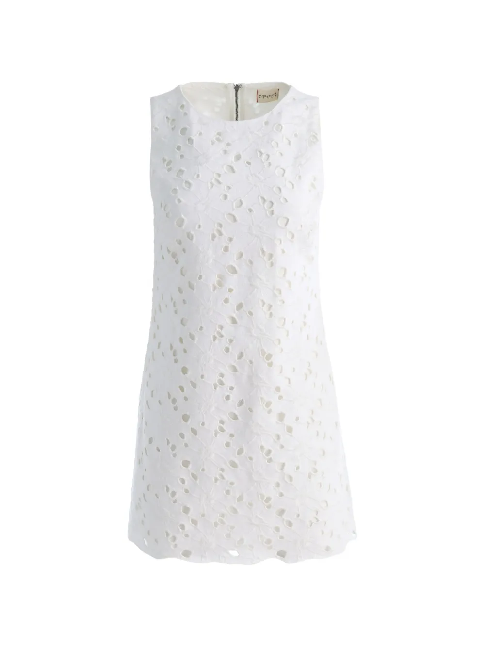 alice + olivia Clyde eyelet-embroidered mini dress - White