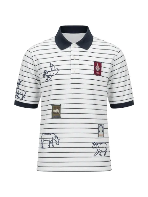 Sea Winslow embroidered striped polo shirt