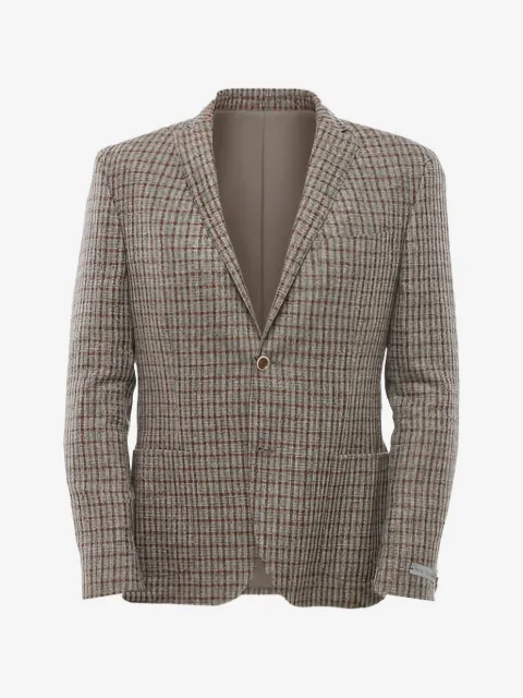 Corneliani check-pattern single-breasted blazer