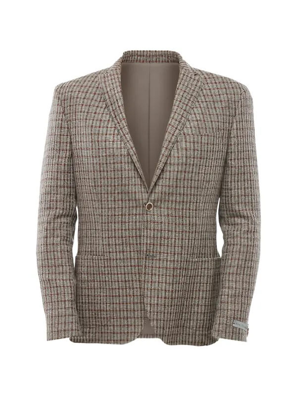 コルネリアーニ グレー系チェック 50 Corneliani チェック シングルジャケット | ニュートラル | FARFETCH JP