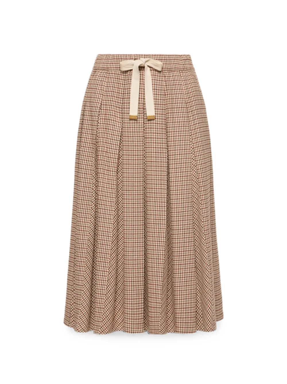 Moncler Geruite plooirok Beige