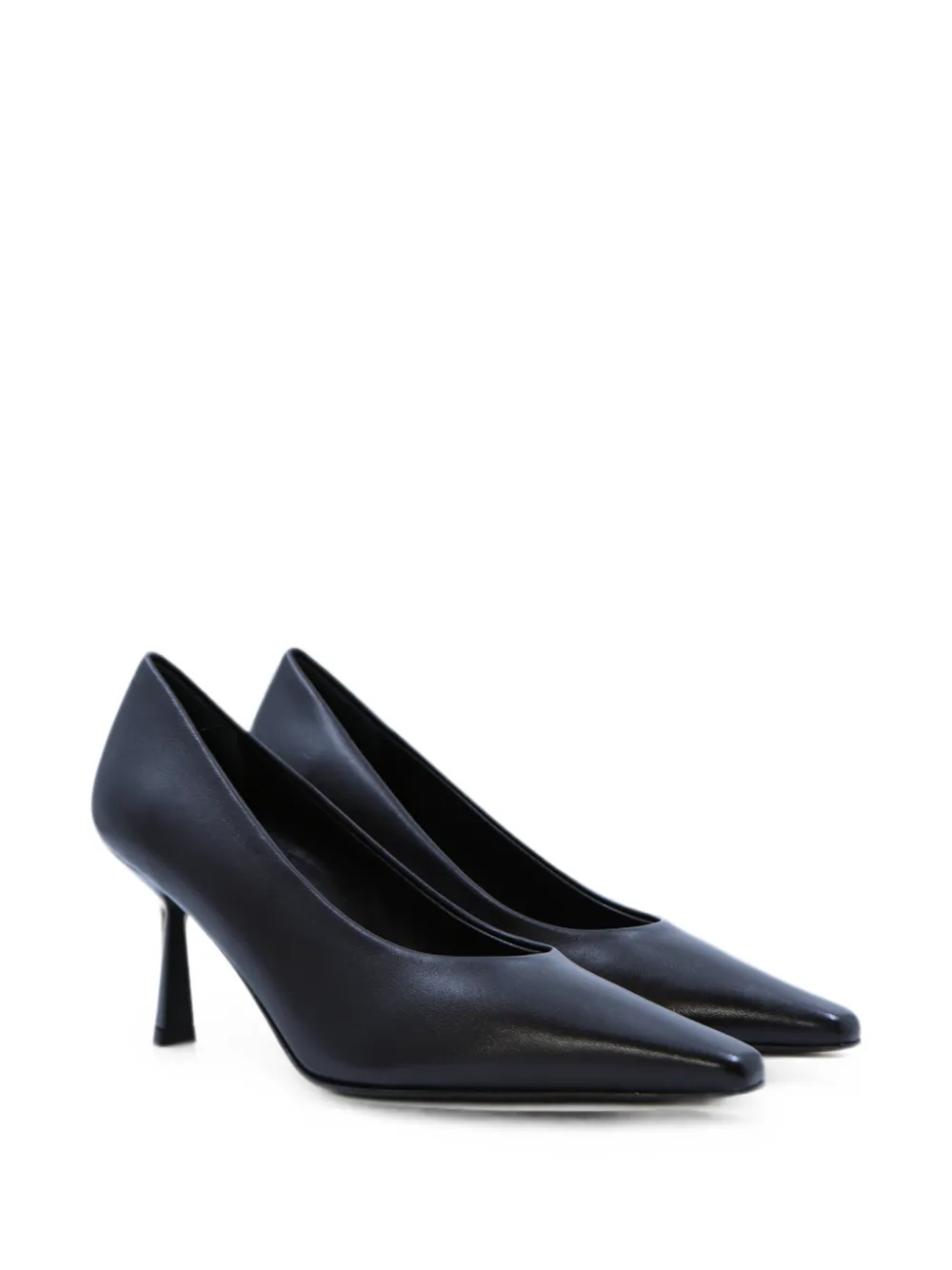 Notabene Emmy 70 square-toe leather pumps Zwart