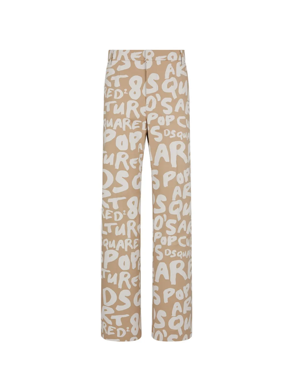 DSQUARED2 D2 Pop 80's Roadie logo-print straight trousers - Nude