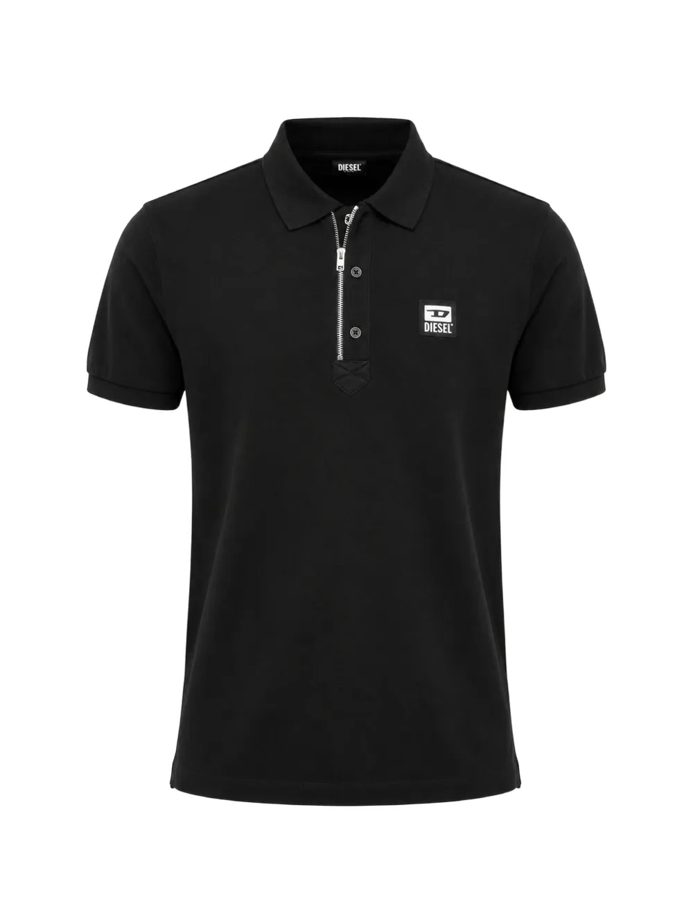 Diesel Harry logo-patch polo shirt - Schwarz