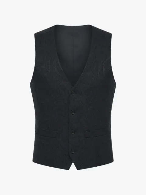 Corneliani chaleco con motivo Damask