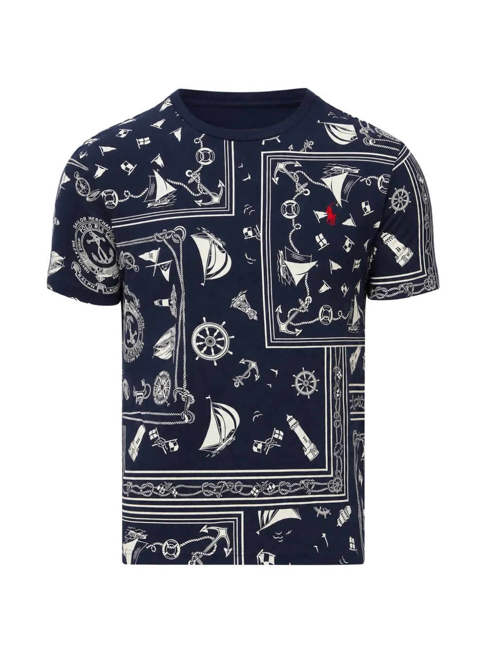 Polo Ralph Lauren bandana-patchwork T-shirt - Blau