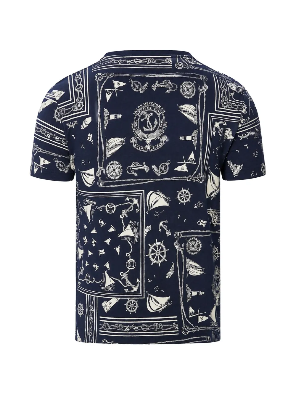 Polo Ralph Lauren T-shirt met bandana-patchwork Blauw