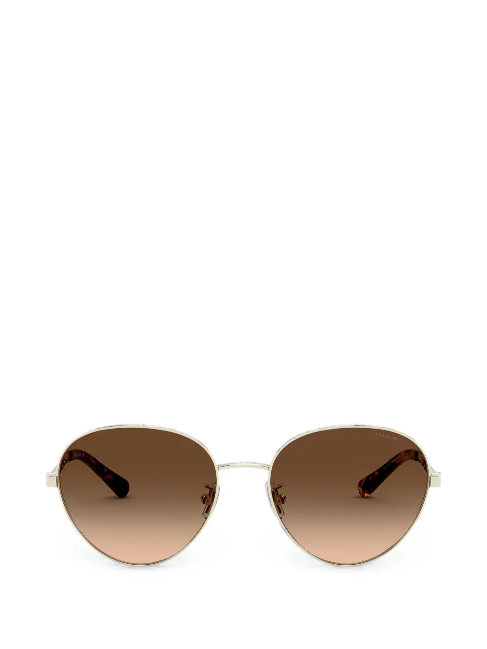 Coach Signature chain-link pilot-frame sunglasses - Oro