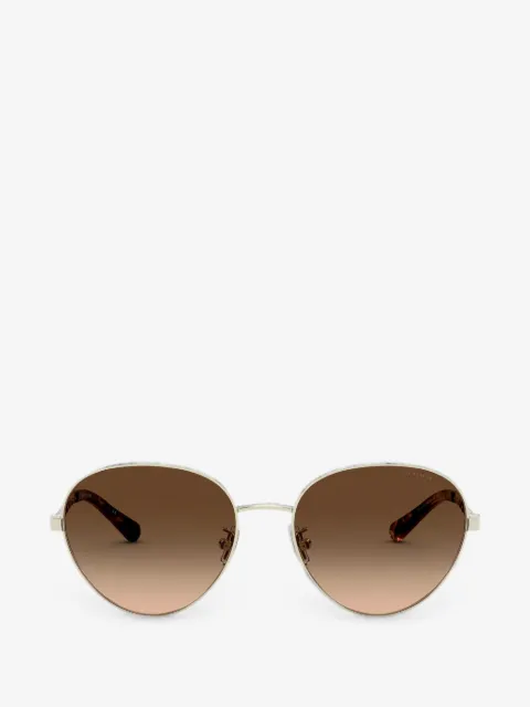 Coach Signature chain-link pilot-frame sunglasses