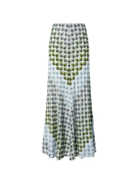 Missoni falda larga tejida en zigzag