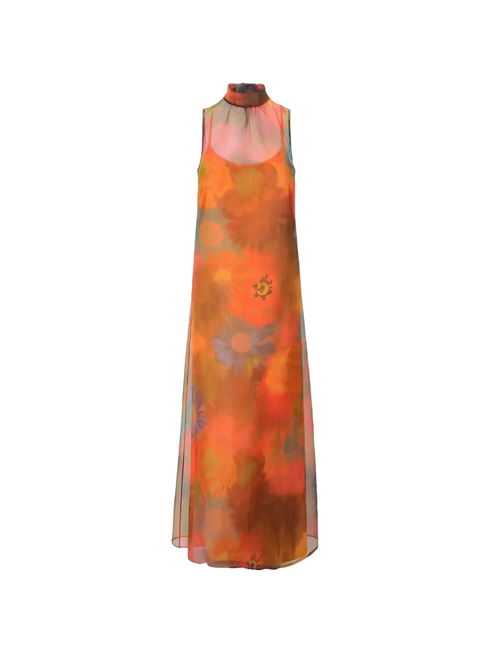 STAUD Albee floral-print maxi dress - Orange