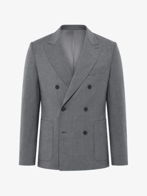 Paolo Pecora blazer con doble botonadura y bolsillo de parche
