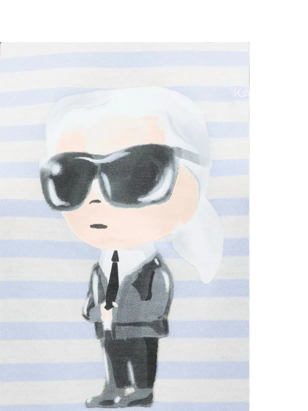 Karl Lagerfeld Ikon Aquarelle T-shirt met lange mouwen Wit
