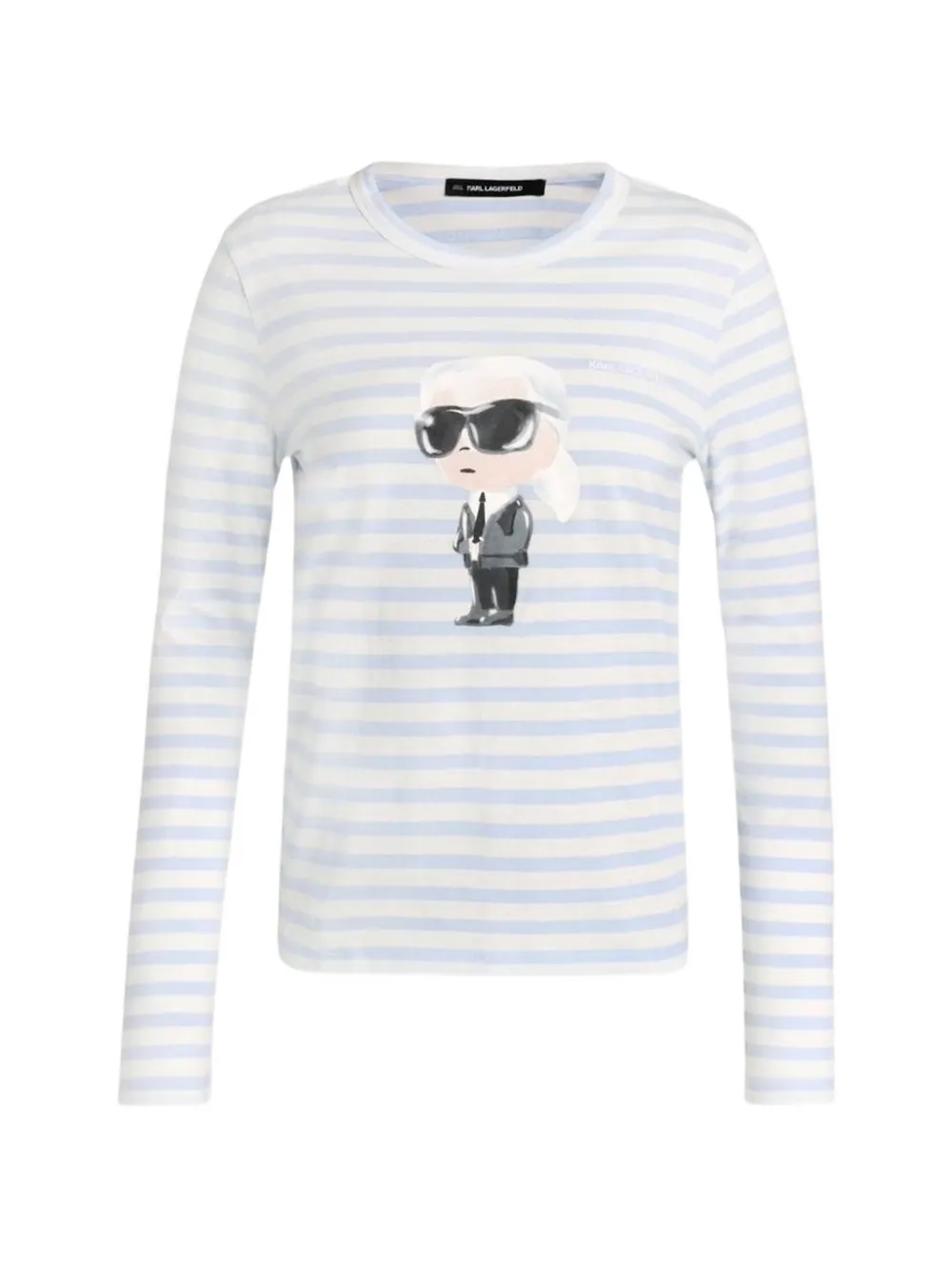 Karl Lagerfeld T-shirt Ikon a maniche lunghe - Bianco