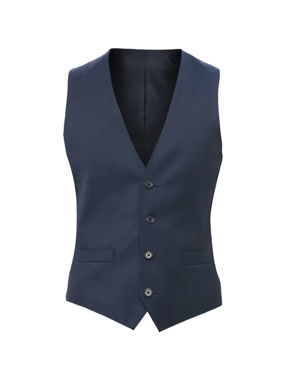 Corneliani button-fastening wool waistcoat - Blau