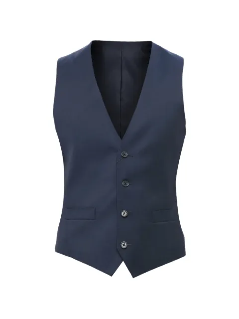 Corneliani button-fastening wool waistcoat