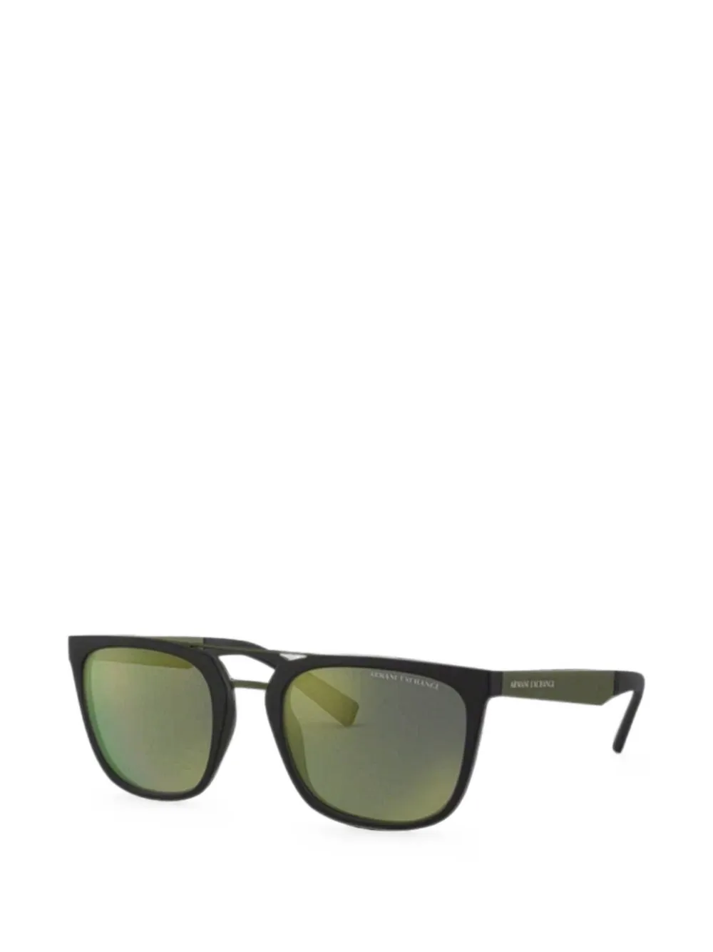 Armani Exchange Zonnebril met rond montuur Zwart