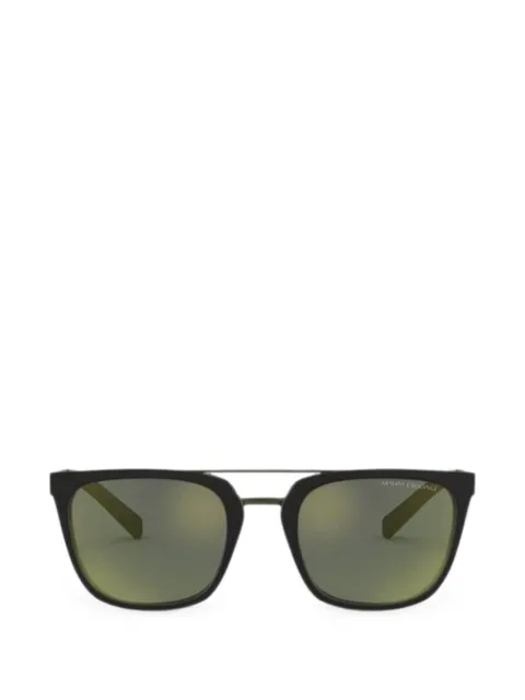 Armani Exchange square-frame double-bridge sunglasses
