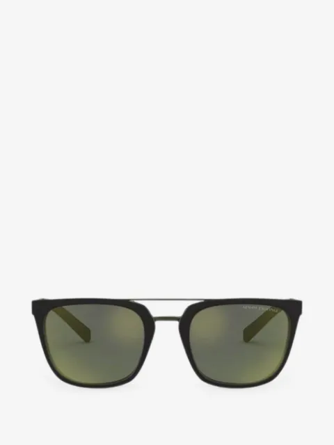 Armani Exchange square-frame double-bridge sunglasses