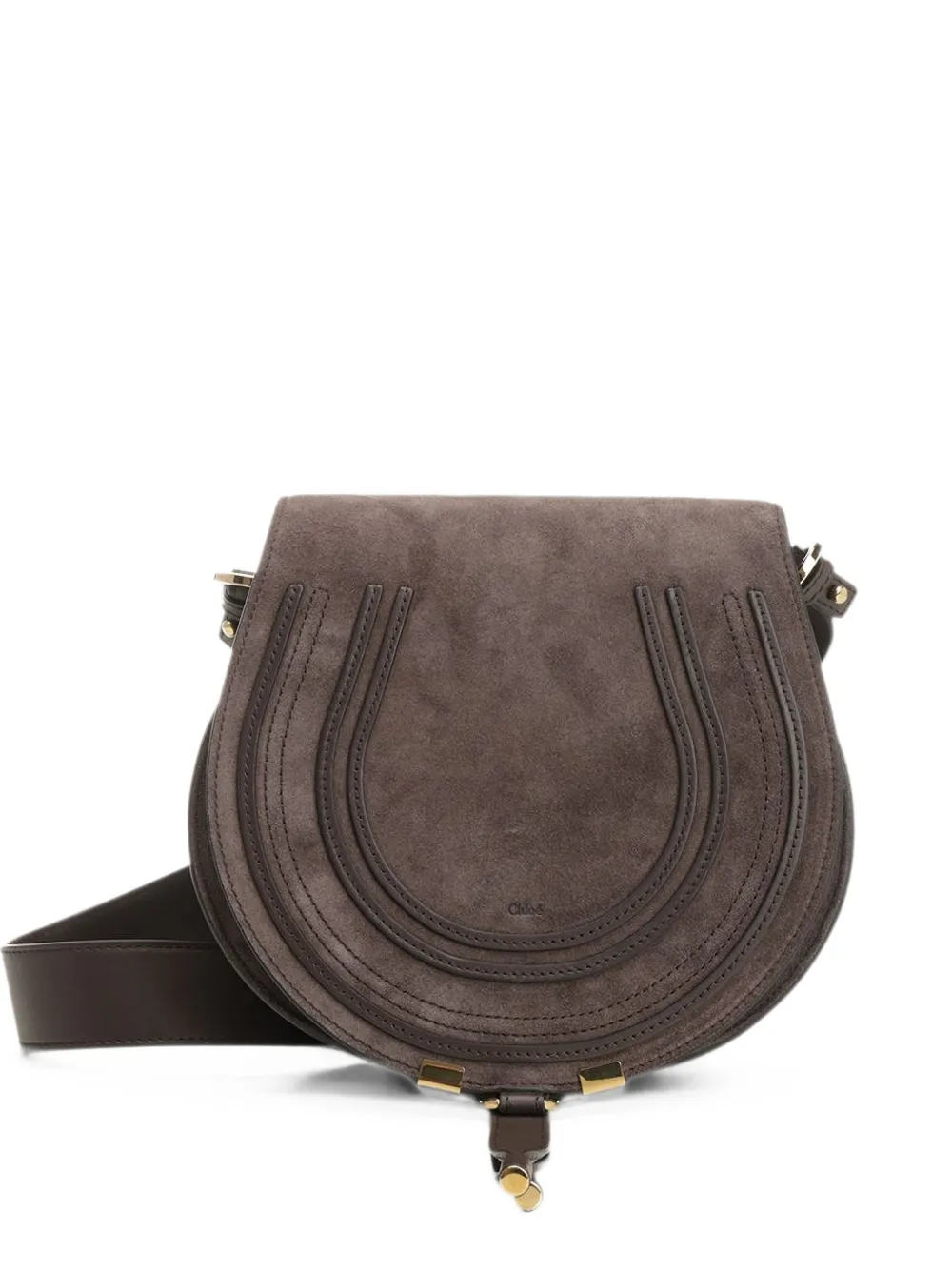 Chloé Marcie saddle leather shoulder bag - Marrone