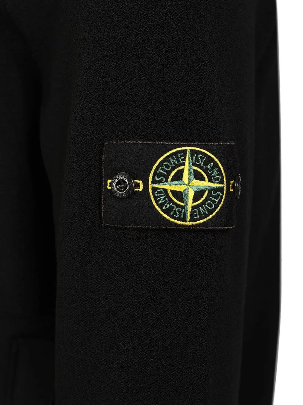 Stone Island Hoodie met logopatch Zwart