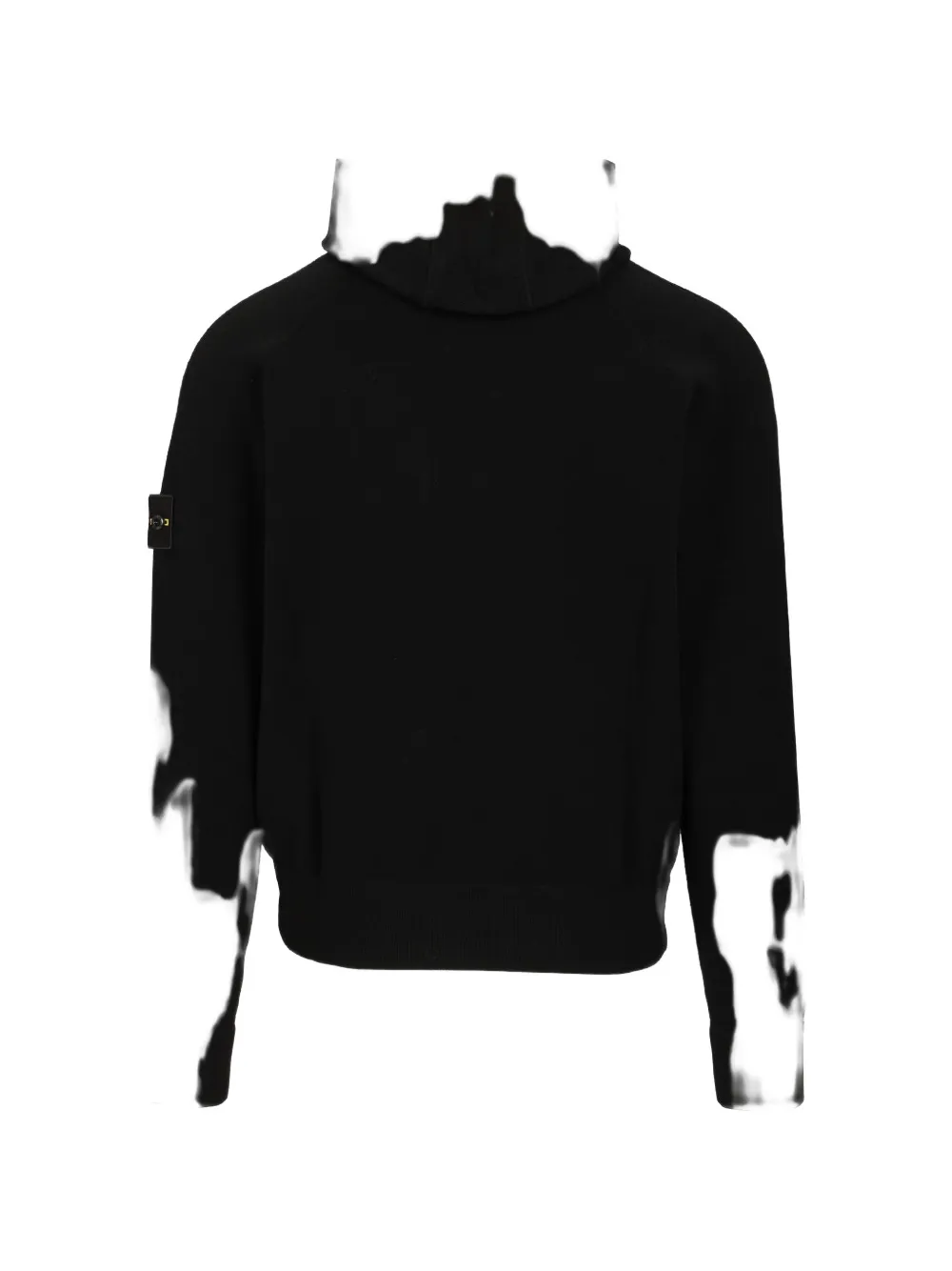 Stone Island Hoodie met logopatch Zwart