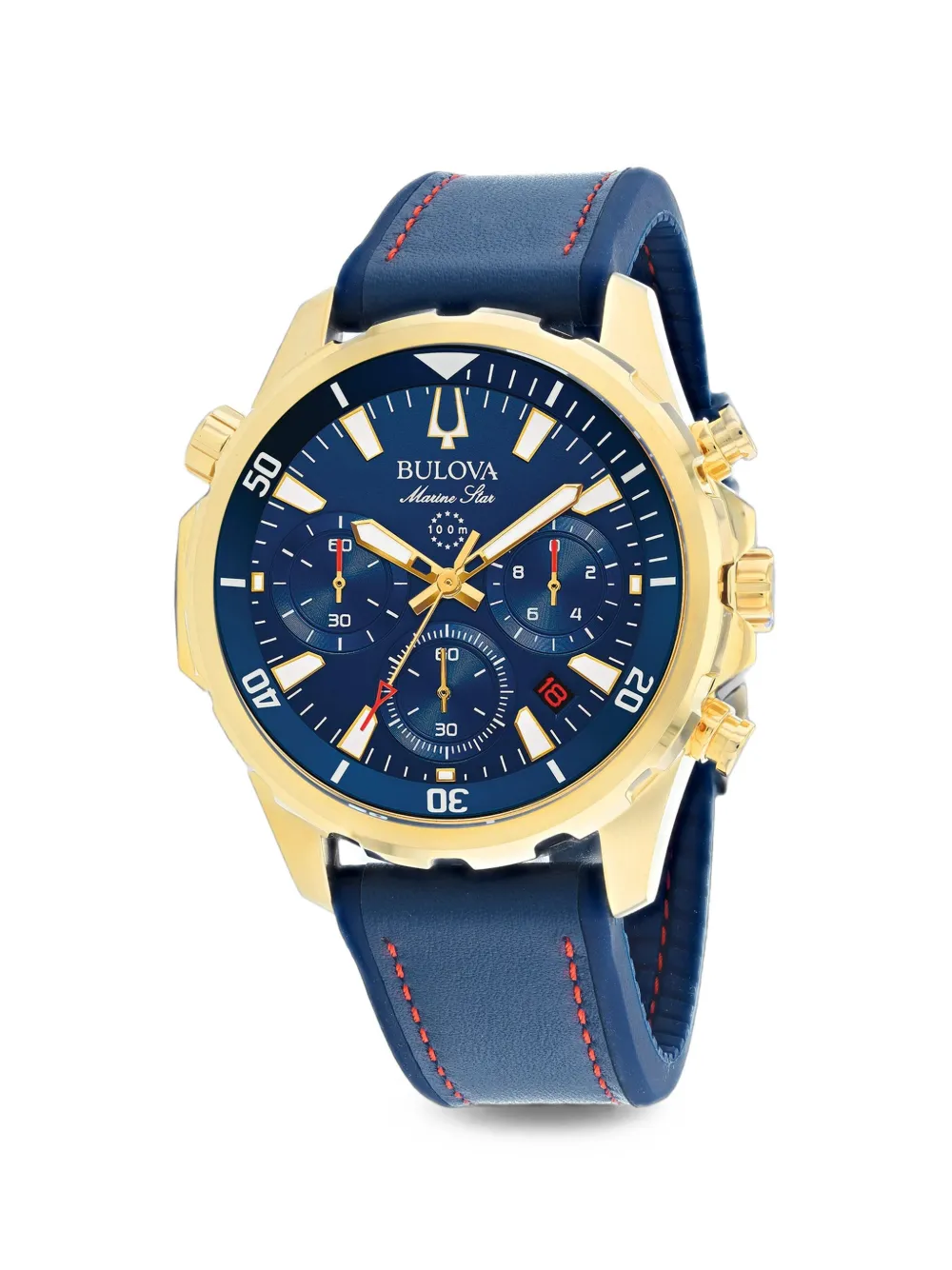 Bulova Marine Star 44mm Watch In Blue