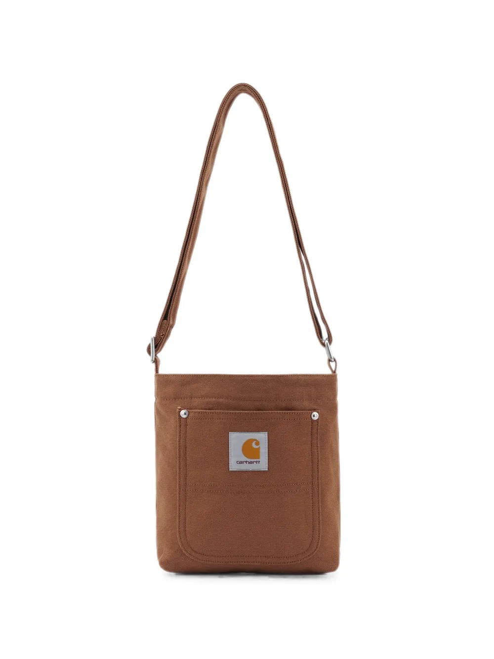 Carhartt Logo-patch Messenger Bag In Brown