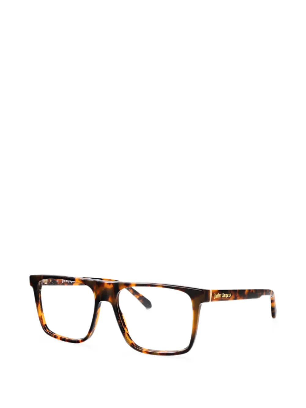 Palm Angels Eyewear Bril met schildpadschild-design Bruin
