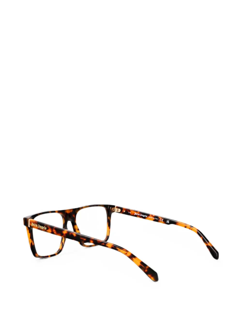 Palm Angels Eyewear Bril met schildpadschild-design Bruin