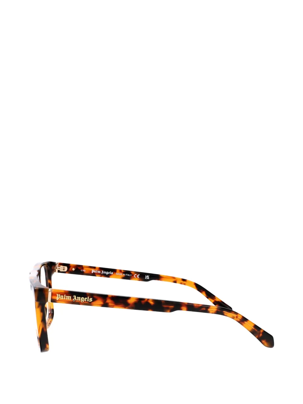 Palm Angels Eyewear Bril met schildpadschild-design Bruin