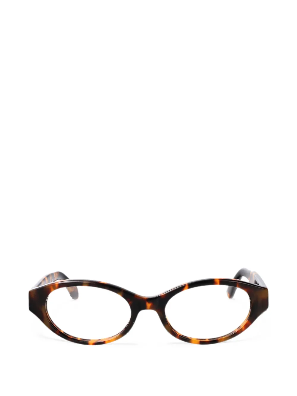 Palm Angels Eyewear tortoiseshell-effect oval-frame glasses - Marrone