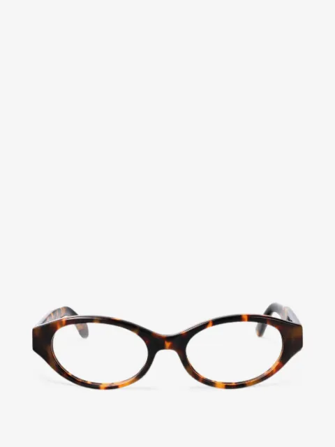 Palm Angels Eyewear tortoiseshell-effect oval-frame glasses
