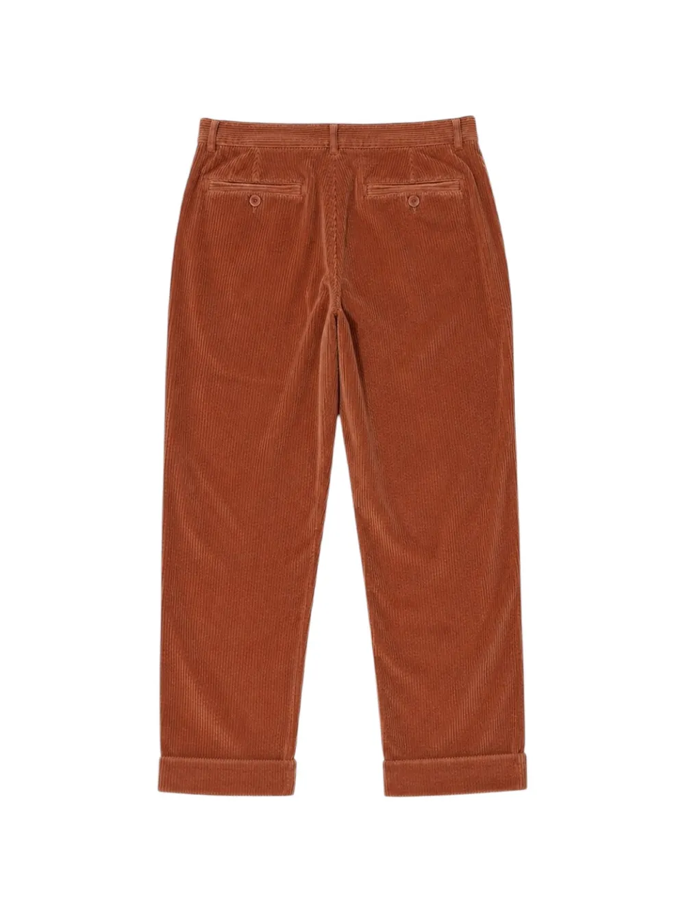 Dean Edmonds Ribfluwelen broek met omgeslagen pijpen Bruin