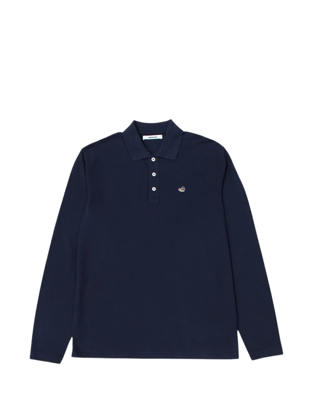 Edmmond Studios Duck Long-sleeve Polo Shirt In Blue
