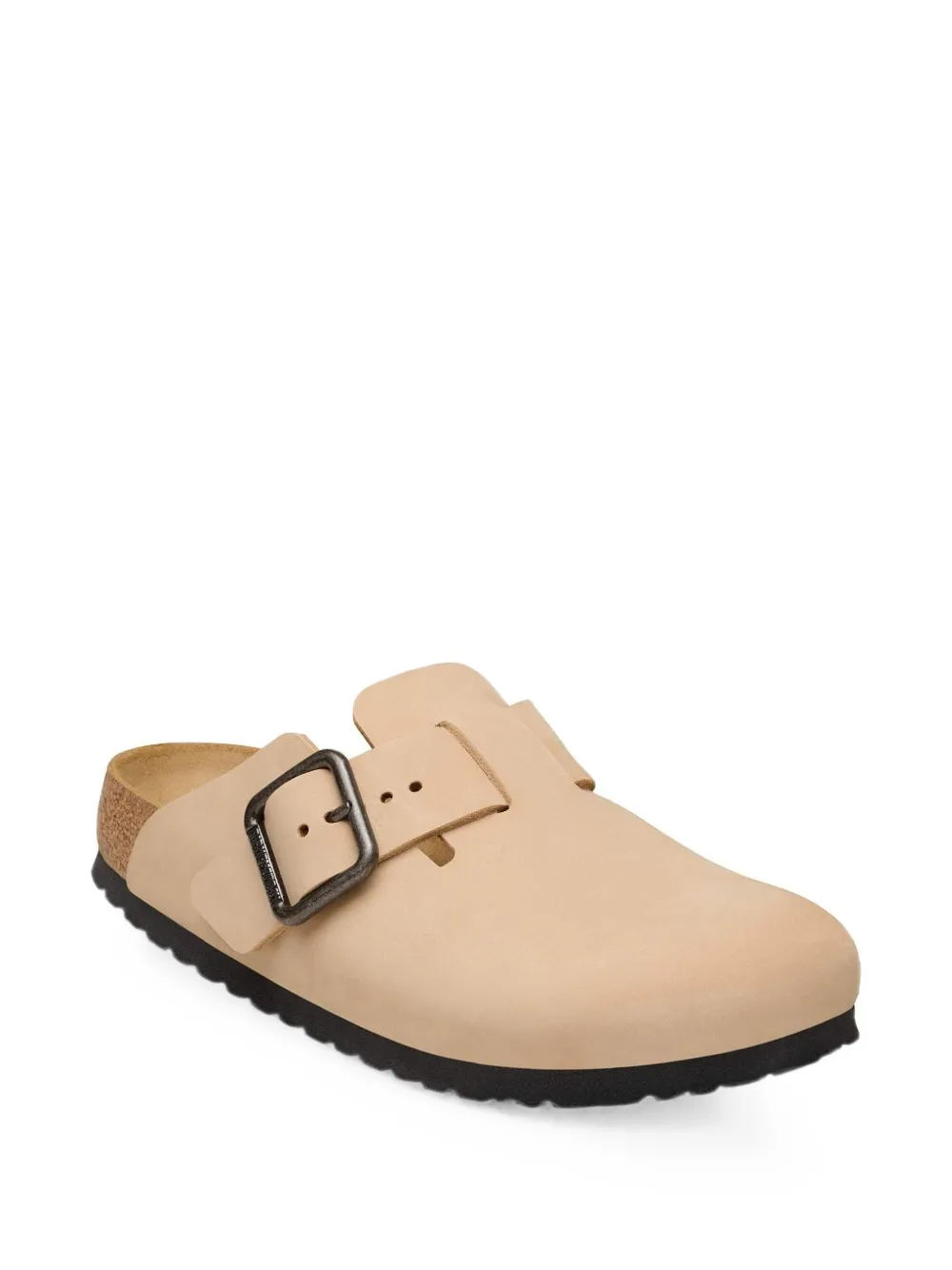 Birkenstock buckle-fastening leather mules Beige