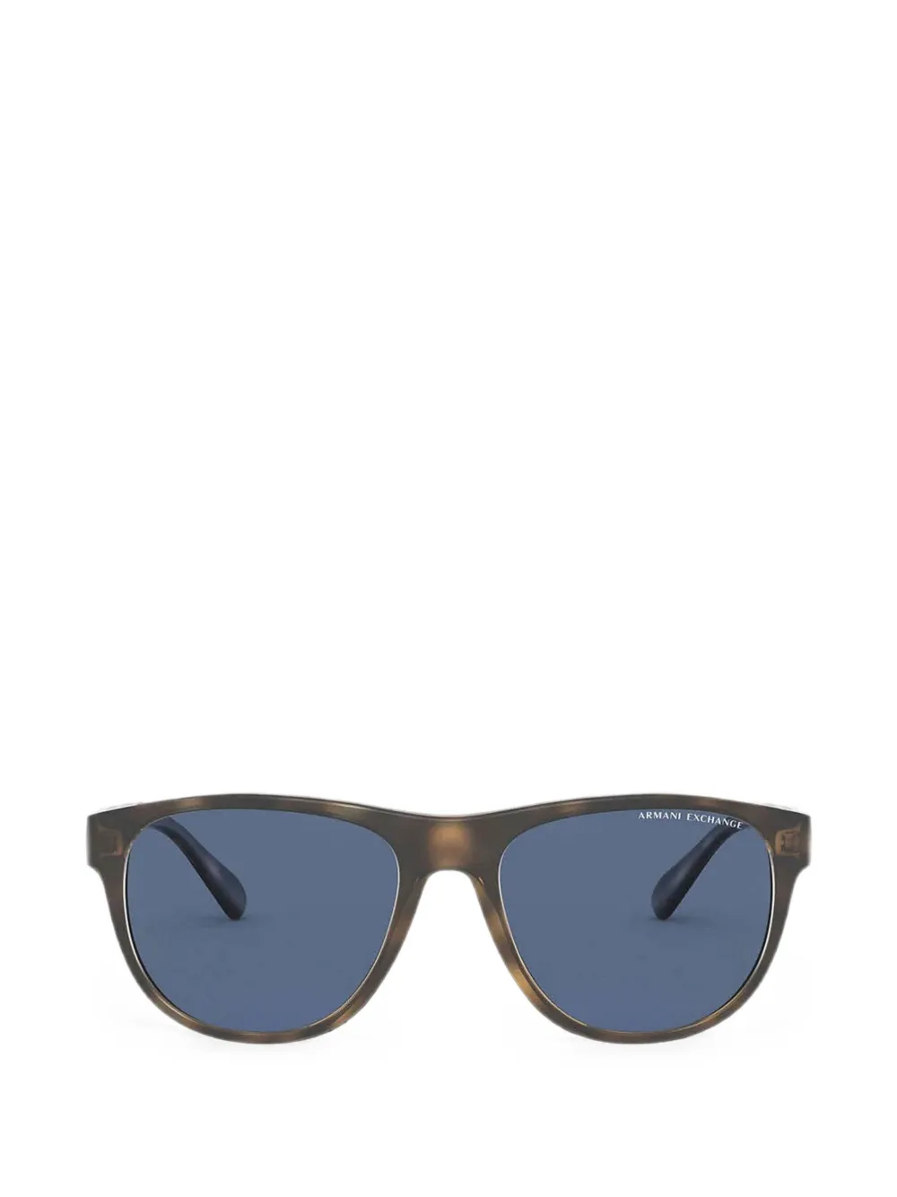 Armani Exchange tortoiseshell-effect round-frame sunglasses - Marrone
