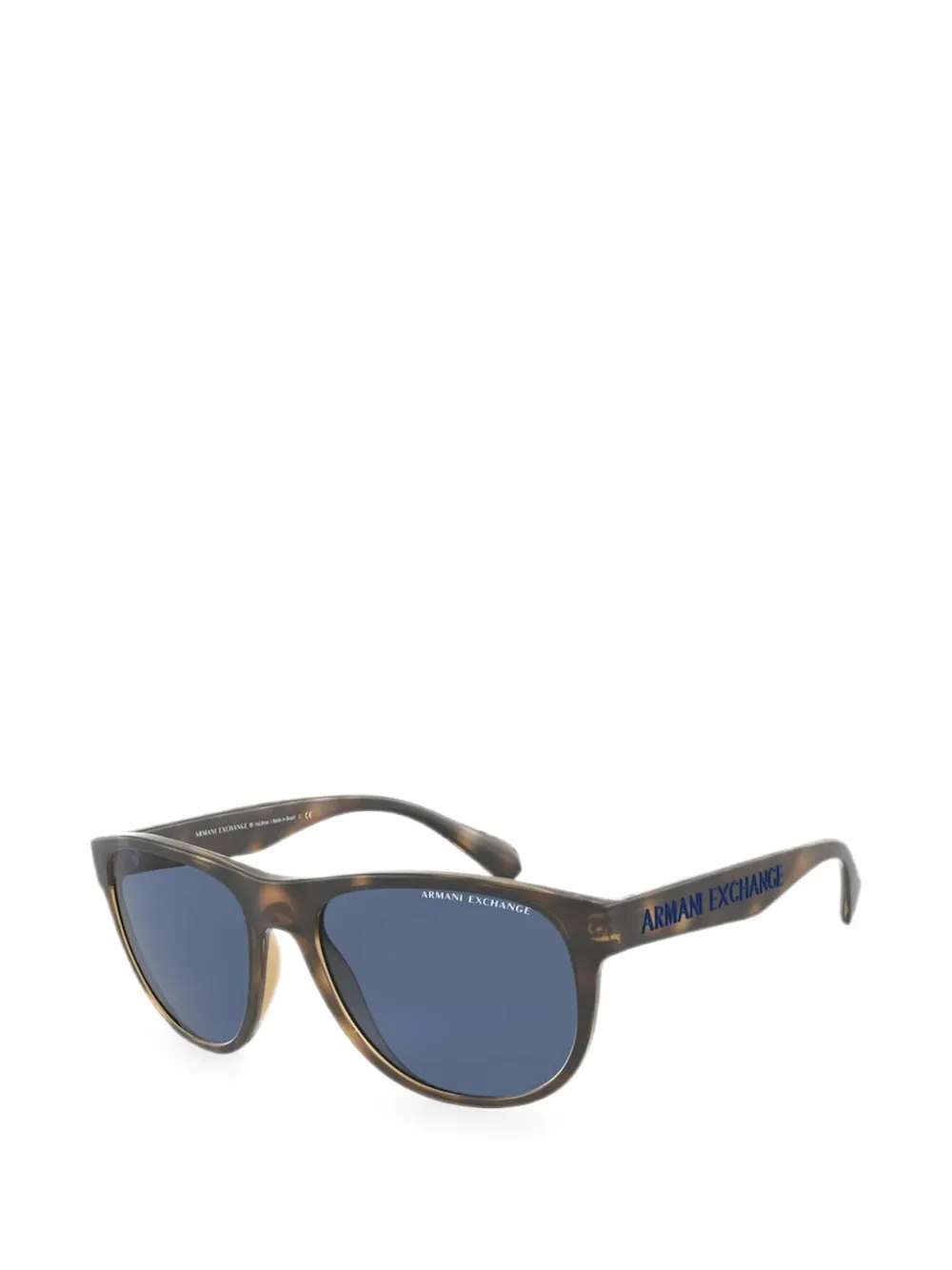 Armani Exchange Zonnebril met rond montuur Bruin