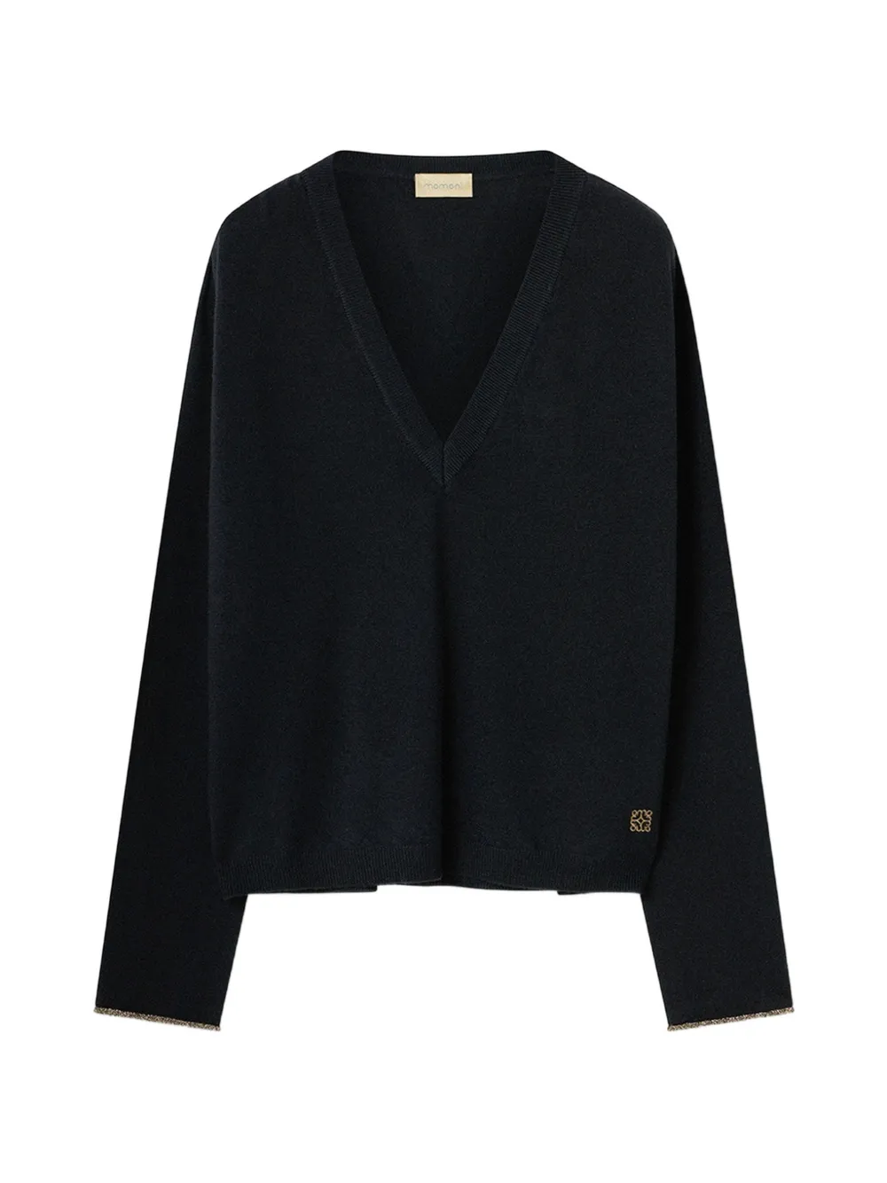 MOMONÌ Astrid V-neck sweater - Nero